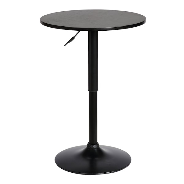 Armen Living Bentley Adjustable Pub Table in Black Brushed Wood and Black Metal finish LCBEPUBLK - main
